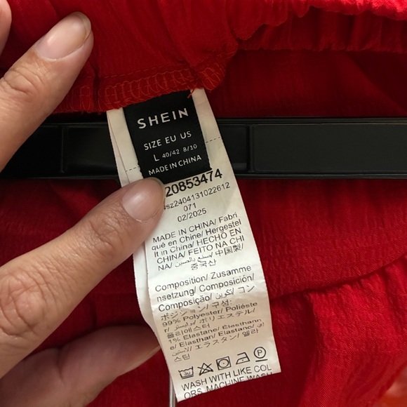 Red Ruffled Tiered Mini Skort - Picture 5 of 5